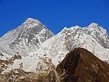 Gokyo Ri 04-2 Everest, Nuptse, Lhotse From Gokyo Ri Before Sunset Everest, Nuptse, Lhotse close view from Gokyo Ri in the late afternoon.